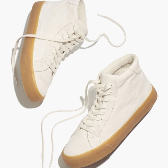 Madewell Shoes - MADEWELL Sidewalk High-Top Sneakers in Recycled Canvas 8.5